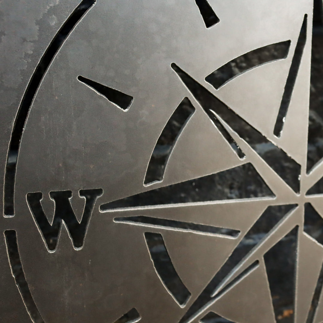 Compass Rose Wedding Gift Sign - Personalized Metal Nautical Wall Art, Established Date Anniversary, Rustic Interior Decor