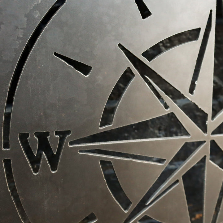 Compass Rose Wedding Gift Sign - Personalized Metal Nautical Wall Art, Established Date Anniversary, Rustic Interior Decor