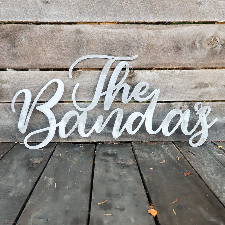 Custom Metal Cursive Last Name Wedding Signs