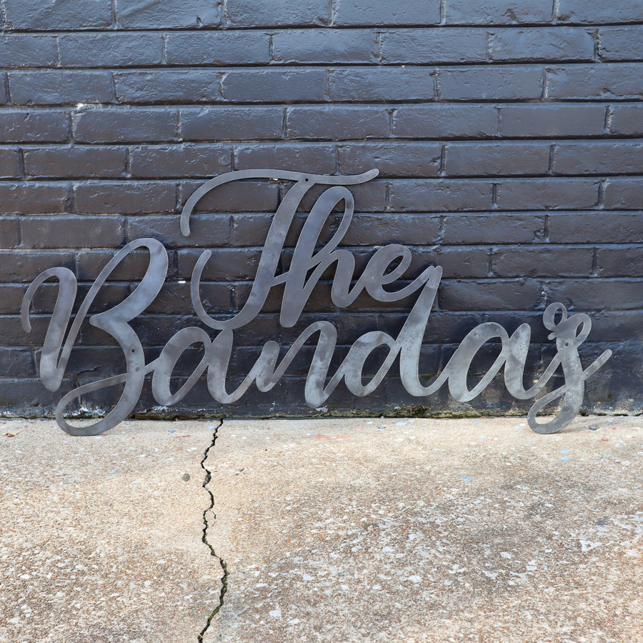 Custom Metal Cursive Last Name Wedding Signs