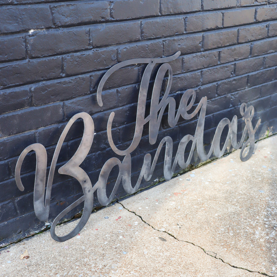 Custom Metal Cursive Last Name Wedding Signs
