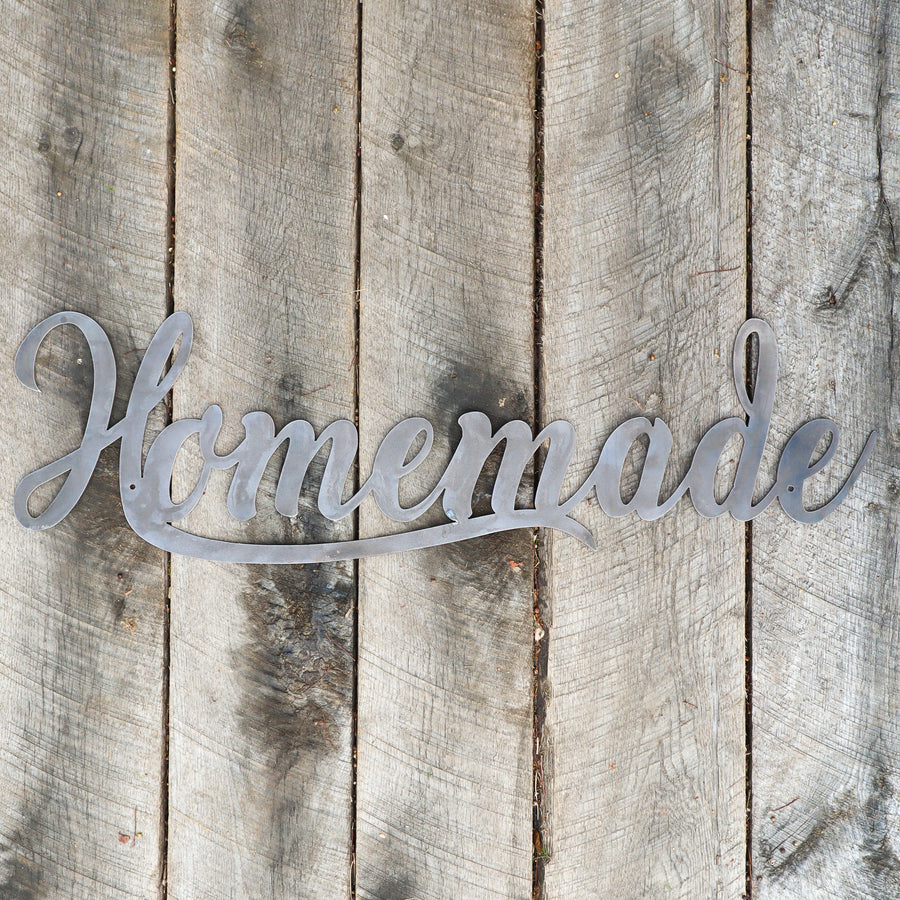 Metal Homemade Sign - Rustic Kitchen Decor - Crafting Wall Art - Farmhouse Home Decor