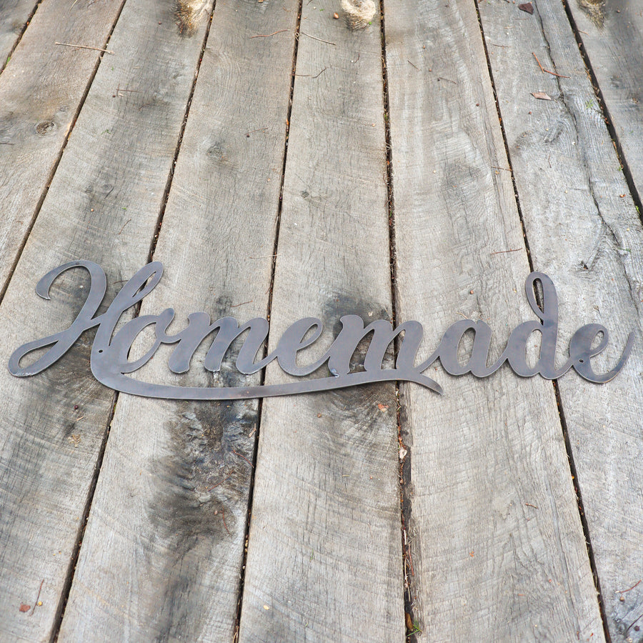 Metal Homemade Sign - Rustic Kitchen Decor - Crafting Wall Art - Farmhouse Home Decor