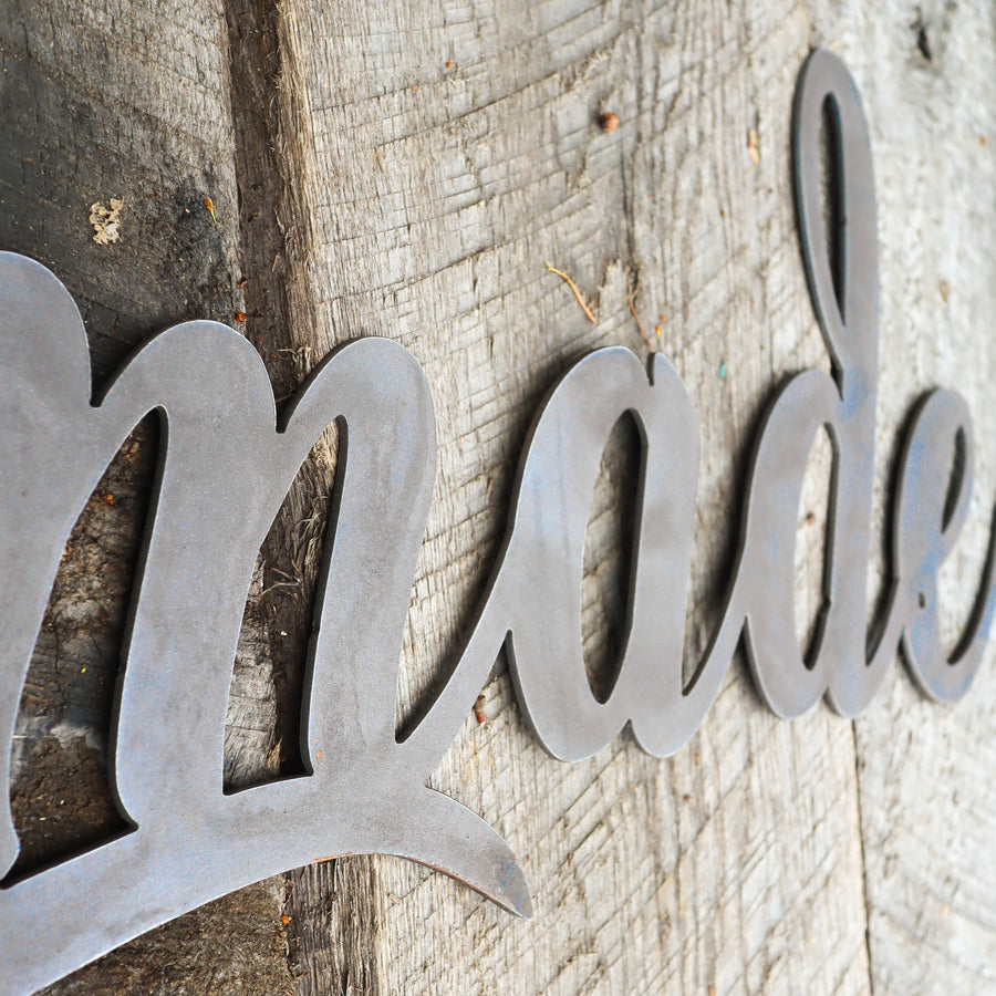 Metal Homemade Sign - Rustic Kitchen Decor - Crafting Wall Art - Farmhouse Home Decor
