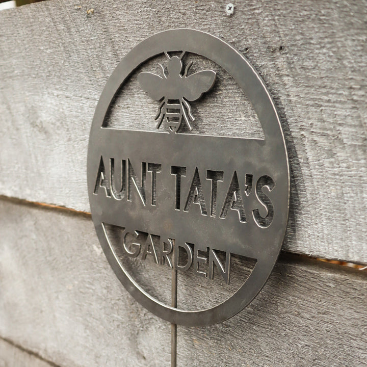Personalized Bumble Bee Garden Stakes