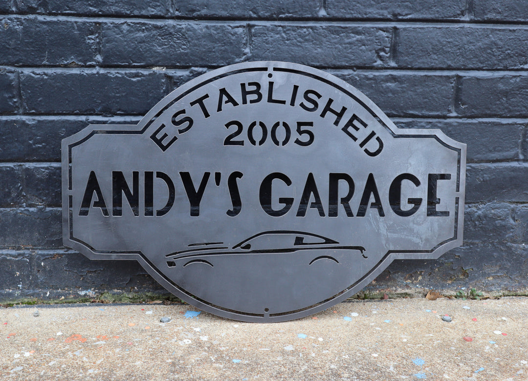 Custom Metal Garage Sign - Personalized Car Shop Decor - Rustic Wall Art, Man Cave Signs, Car Detailing, Work Shop