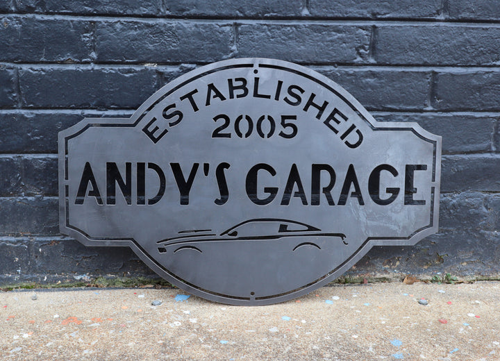 Custom Metal Garage Sign - Personalized Car Shop Decor - Rustic Wall Art, Man Cave Signs, Car Detailing, Work Shop