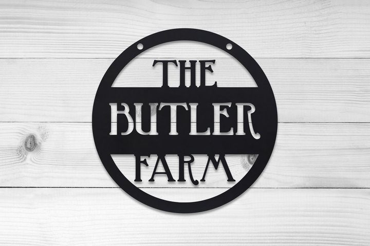 Custom Metal Hanging Ranch Sign - Personalized Metal Sign