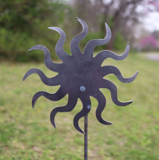 Metal Sun Garden Stake - Garden Stakes