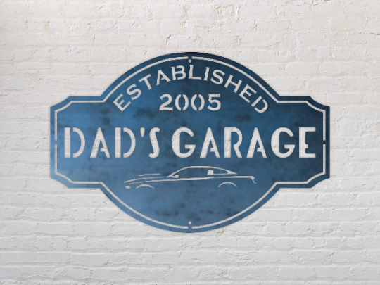 Custom Metal Garage Sign - Personalized Car Shop Decor - Rustic Wall Art, Man Cave Signs, Car Detailing, Work Shop