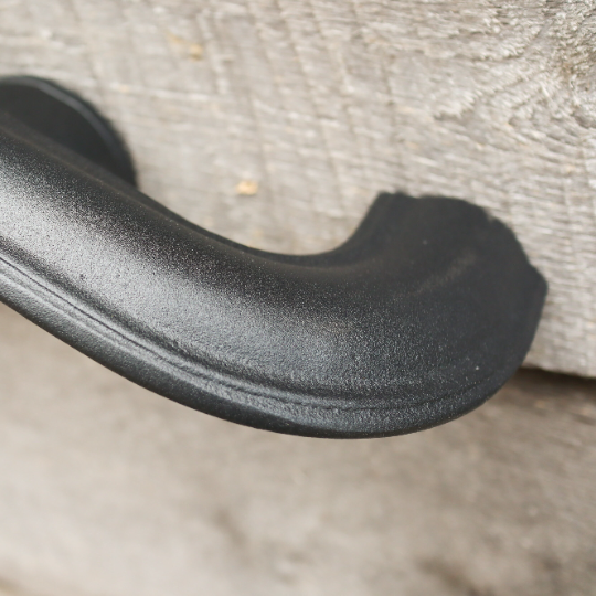 Metal Handrail with Curved Returns - ADA Compliant Return Wall Mount Grab Rail - Victorian Stair Rail