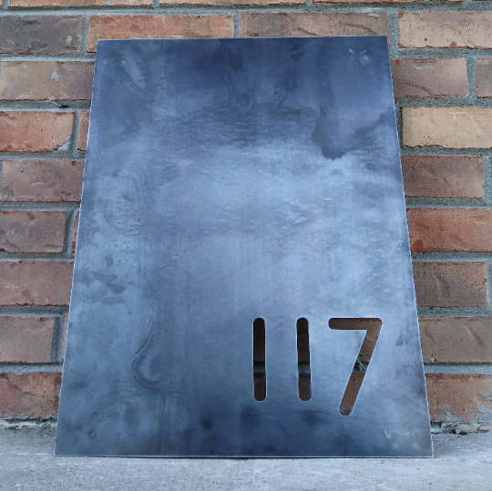 Modern Metal House Number Signs