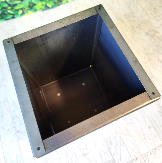 Pedestal Metal Planter - 12" x 12" x 18"