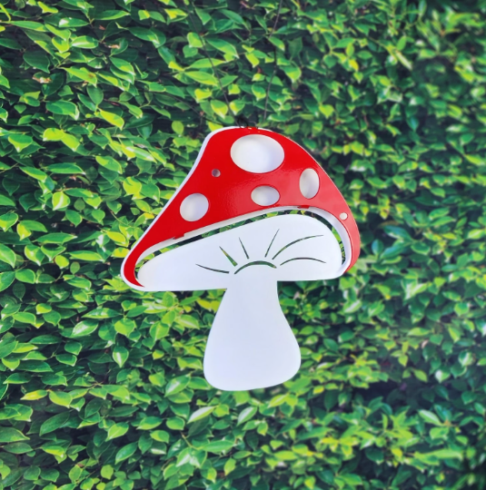 Mushroom 3D Metal Sign - Mushroom Art - Enchanted Forest Art - Custom Metal Sign