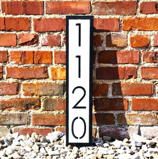 Personalized Address Sign - Layered Address Numbers Sign - Contrasting Back Plate - Modern Address Sign - Metal House Address