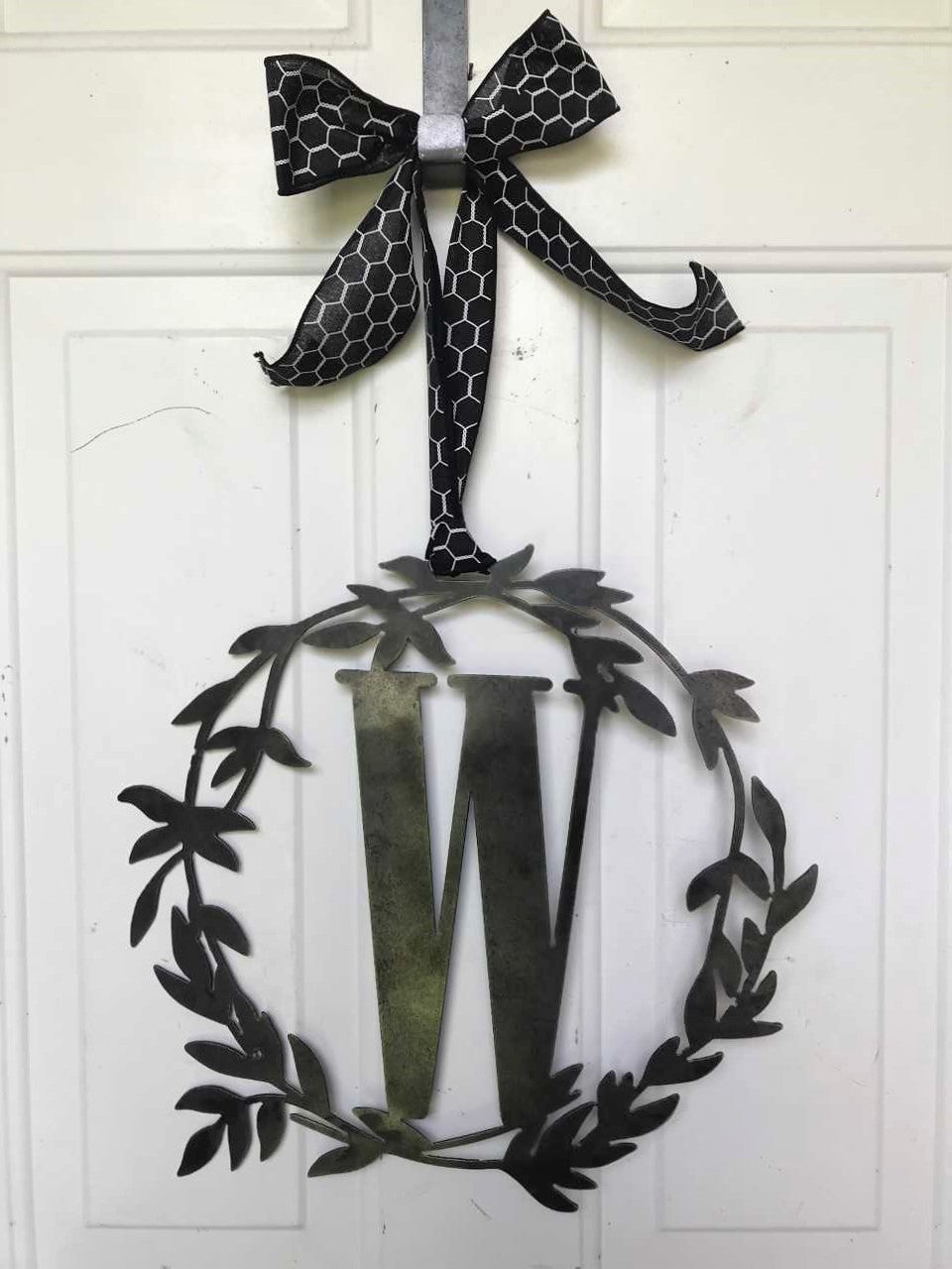 Custom Metal Monogram Fall Wreath - Personalized Gift - Home Decor - Wedding Gift - Front Door Decor - Realtor Closing Gift