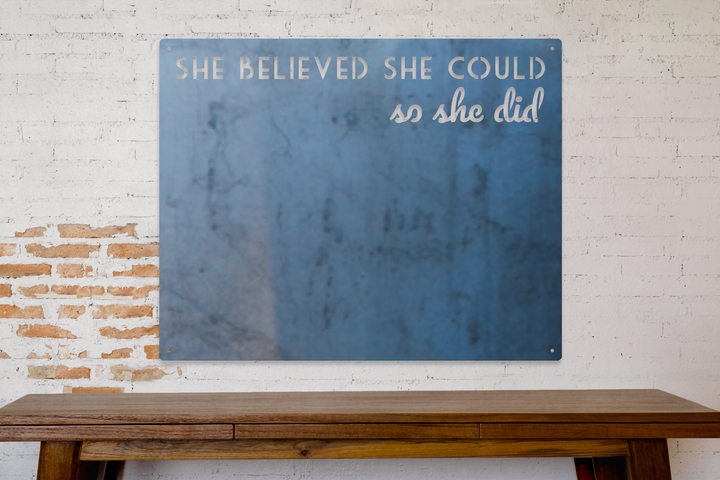 She Believed She Could Magnet Board - Home Decor
