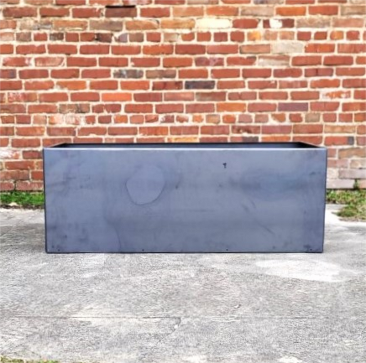 Metal Trough Planter 48" x 24" x 18"- Giant Rectangular Planter - Perennial Planter Pot - Unique Planter - Minimalist