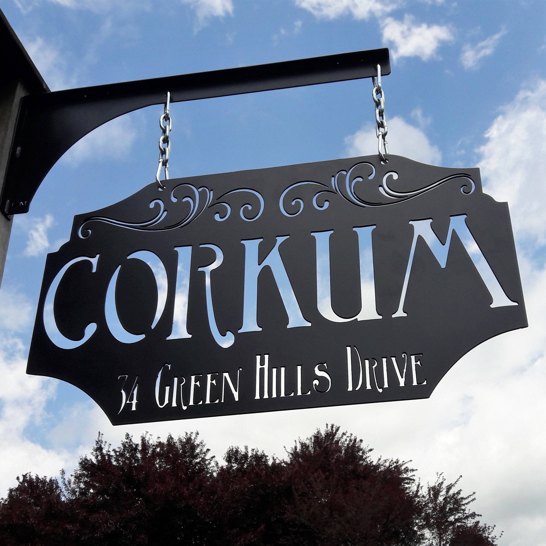 Custom Metal Sign For Indoor & Outdoor Use - UV Printed Text, Multiple Sizes & Colors For Home Or Business