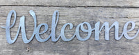 Thumbnail for Metal Welcome Sign - Front Door Porch Decor - Wedding Wall Art - Entryway Leaner Decor