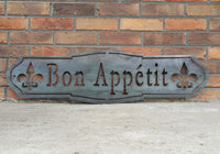Thumbnail for French country, raw steel, metal sign which reads, 