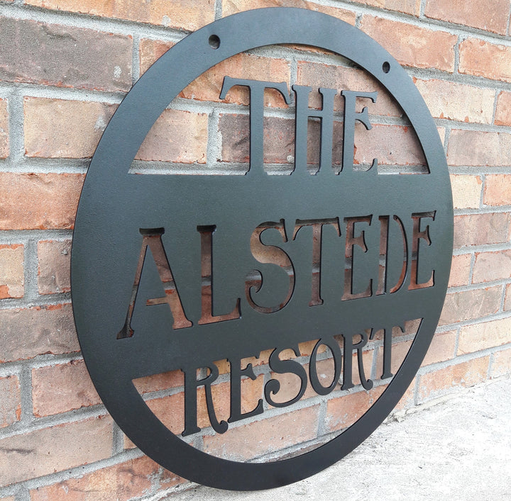 Custom Metal Hanging Ranch Sign - Personalized Metal Sign