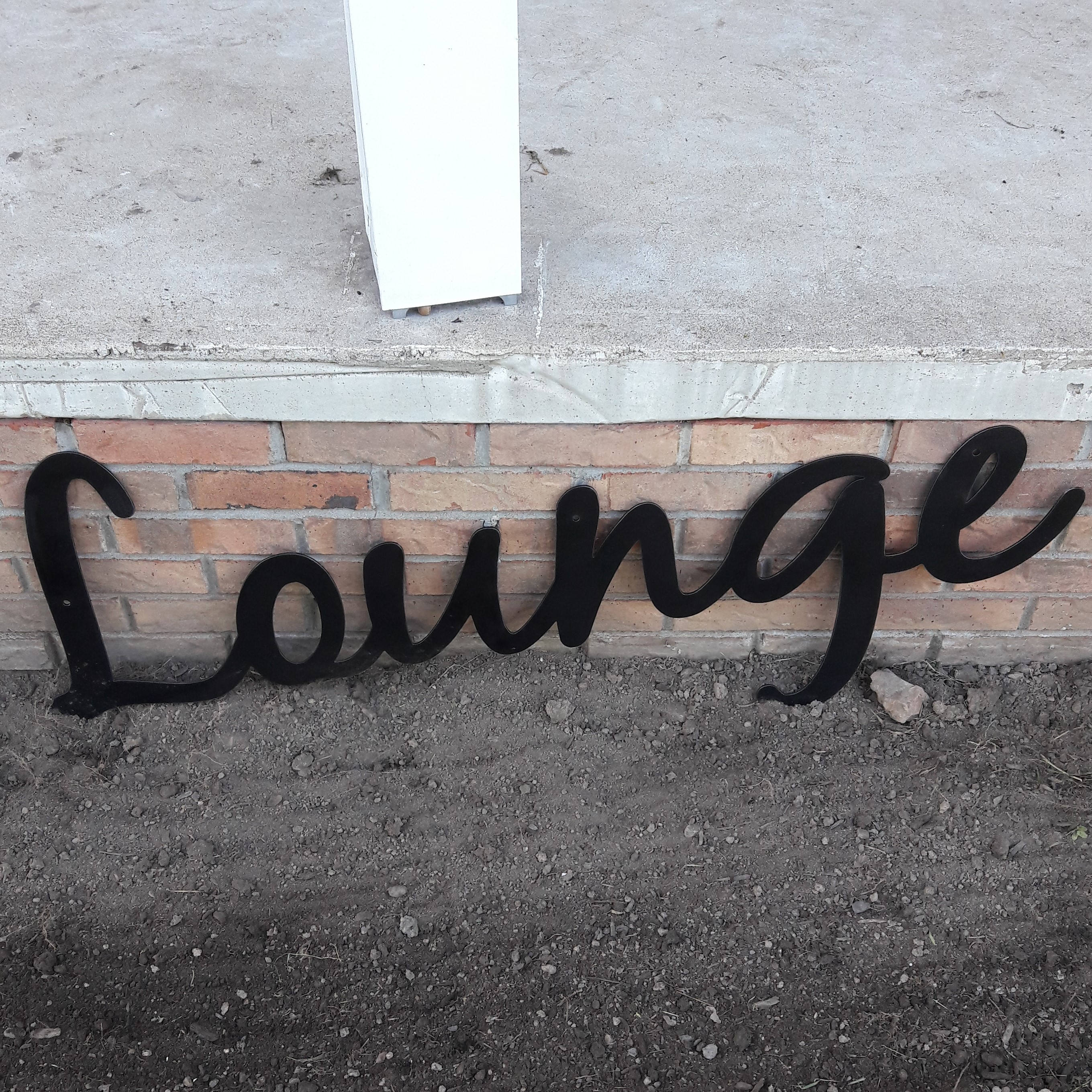 Custom Cursive Metal Name Sign