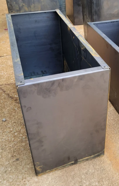 Metal Trough Planter 30" x 12" x 18" - Large Rectangular Planter - Perennial Planter Pot - Minimalist