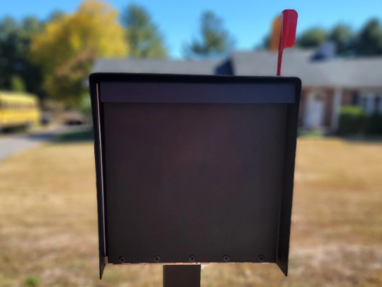 Large Steel Mailbox with House Numbers – Personalized Metal Mailbox – Waterproof Modern Curbside Letterbox