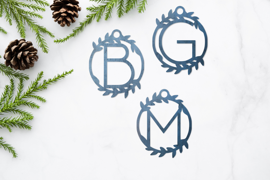 Personalized Monogram Christmas Ornament - Custom Holiday Decoration