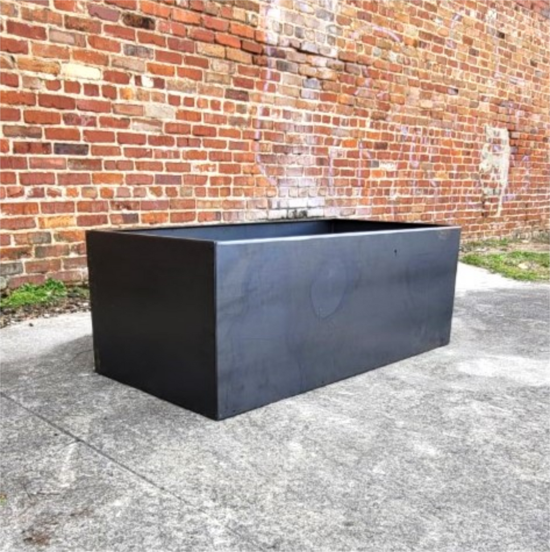 Metal Trough Planter 48" x 24" x 18"- Giant Rectangular Planter - Perennial Planter Pot - Unique Planter - Minimalist