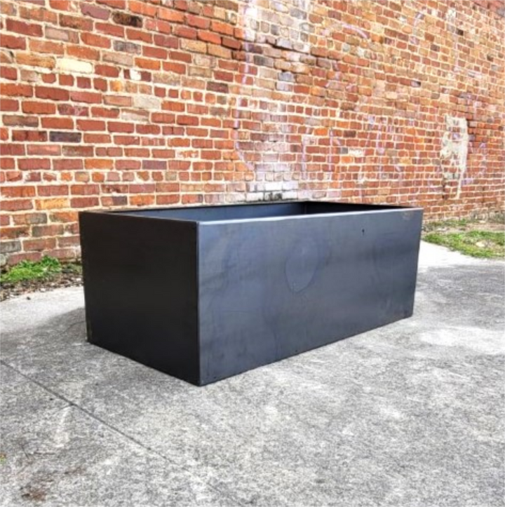 Metal Trough Planter 48" x 24" x 18"- Giant Rectangular Planter - Perennial Planter Pot - Unique Planter - Minimalist