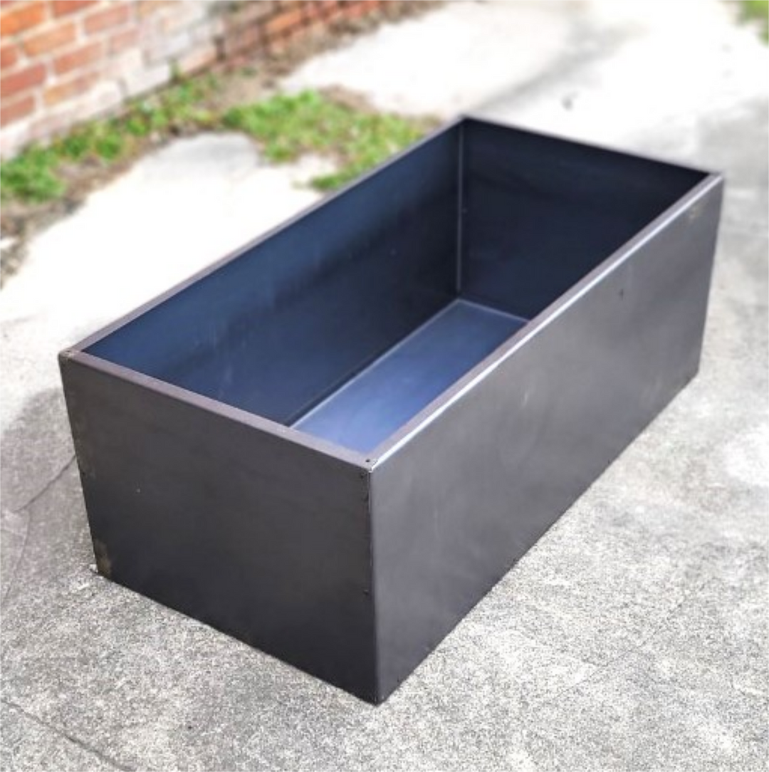 Metal Trough Planter 48" x 24" x 18"- Giant Rectangular Planter - Perennial Planter Pot - Unique Planter - Minimalist