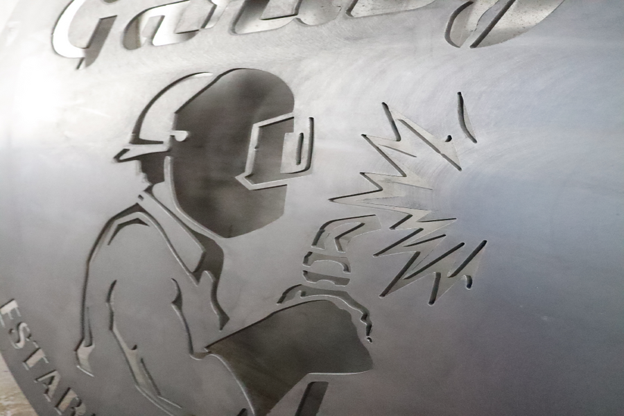 Custom Round Welder Sign - Custom Metal Sign - Personalized Last Name - Established Date