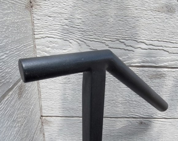 1 Step Handrail - Metal Grab Rail for One Stair - Modern or Rustic Stair Rail - Maker Table