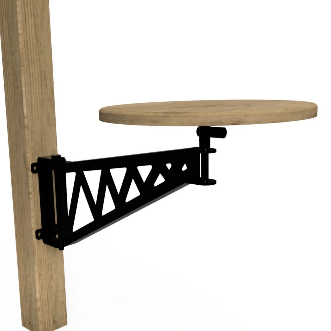 Metal Swing Away Bar Stool With Wooden Seat - 17.5" Swing Arm - Zig Zag Design