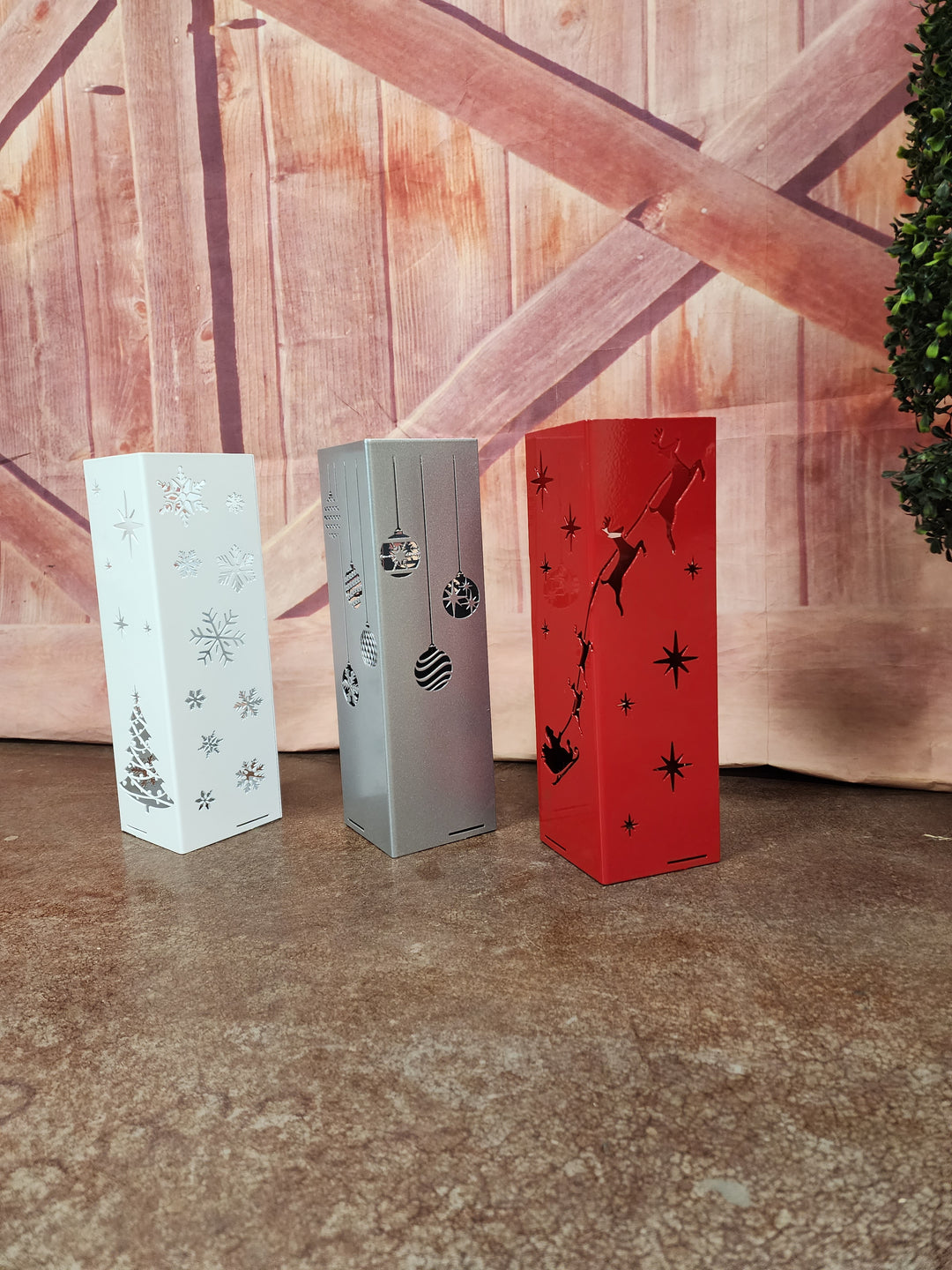 Christmas Ornament Garden Columns