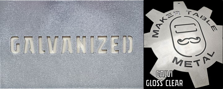 Galvanized finish samples