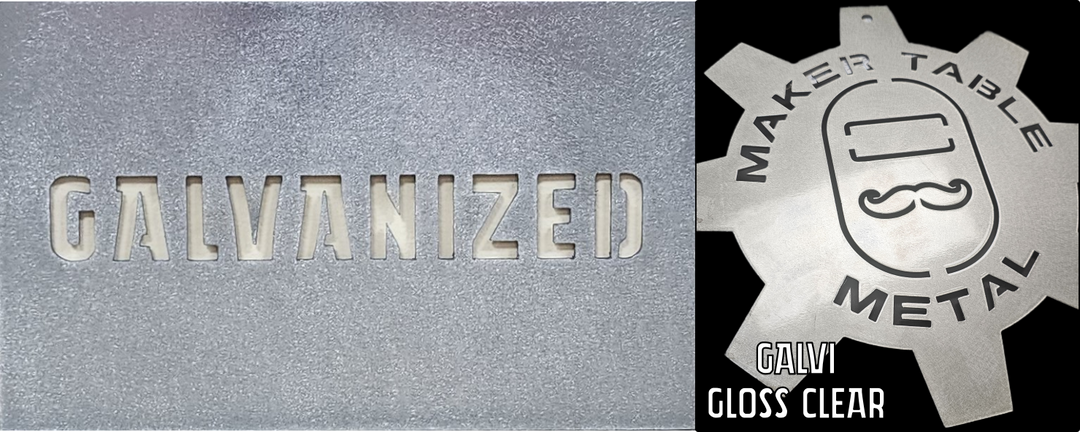 Galvanized finish samples