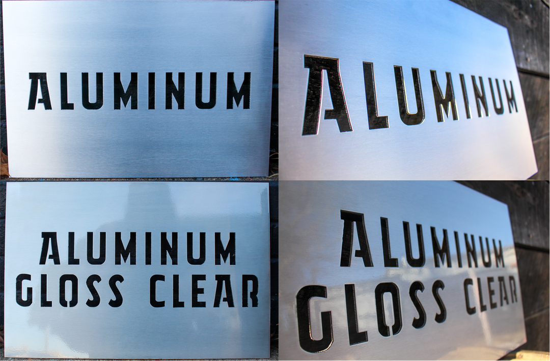 Aluminum finish samples