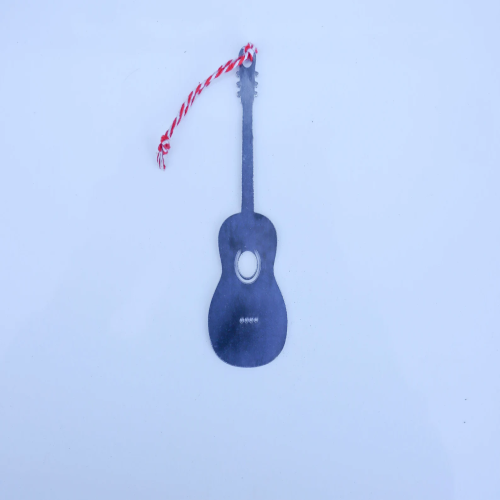 Acoustic Guitar Christmas Ornament - Holiday Stocking Stuffer Gift - Tree Home Decor