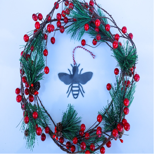 Bee Christmas Ornament - Holiday Stocking Stuffer Gift - Tree Home Decor