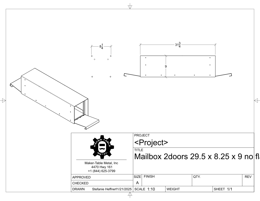 Custom Listing for Gabriel (Custom Mailbox)