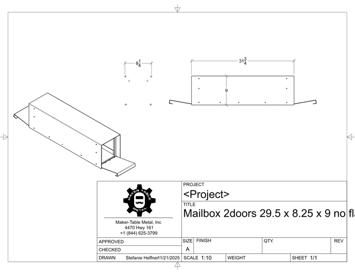 Custom Listing for Gabriel (Custom Mailbox)