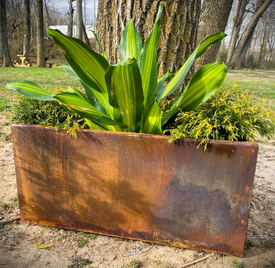 DIY Build Your Own Metal Planter 30" x 12" x 14" - Medium Rectangular Planter - Tall Metal Planter - Outdoor Indoor Planter - Planter Box