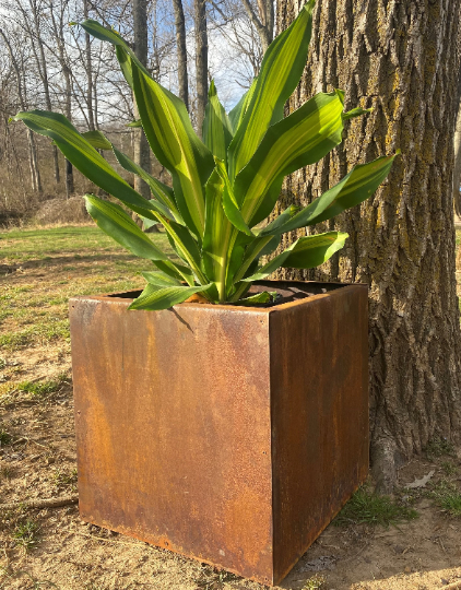 DIY Build Your Own Metal Planter Square Planter 10", 16" or 22" - Unique Planter - Planter Box - Minimalist - Indoor Outdoor Planter