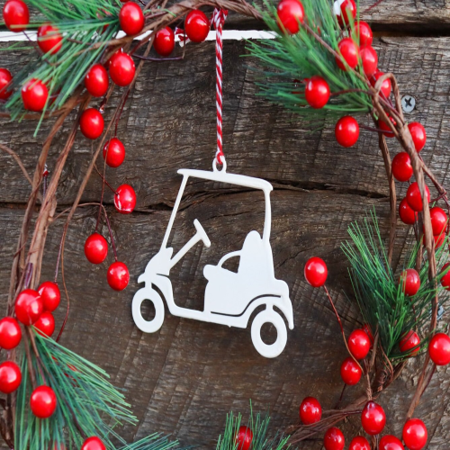 Golf Cart Christmas Ornament - Holiday Stocking Stuffer Gift - Tree Home Decor