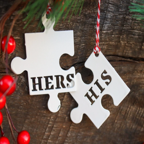 His and Hers Christmas Ornament Set