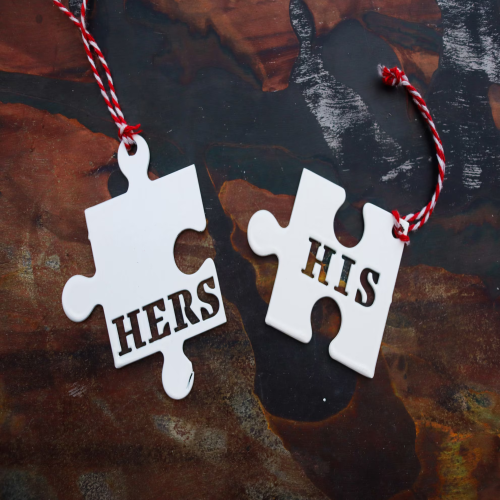 His and Hers Christmas Ornament Set