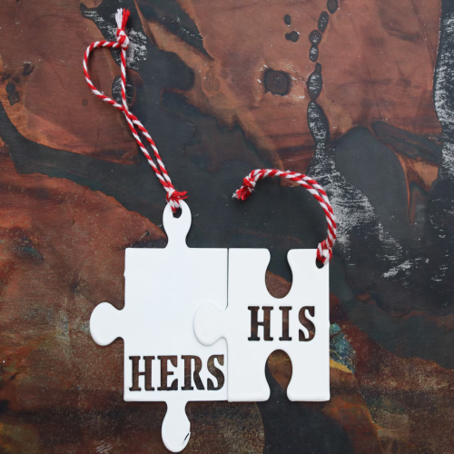 His and Hers Christmas Ornament Set